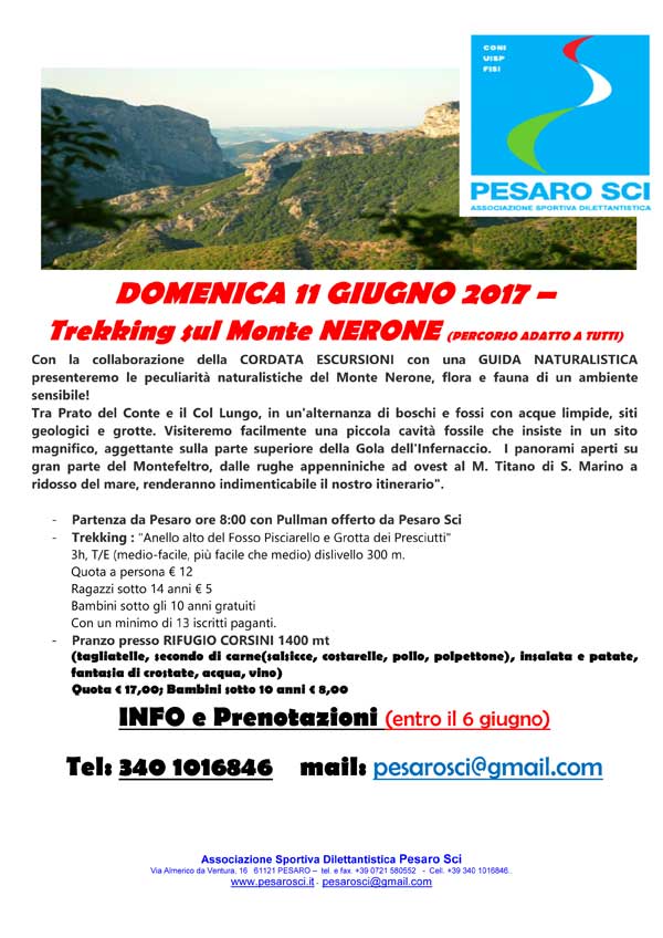 Monte_Nerone_11giu2017 RIPROGRAMMATA PER 11 GIUGNO 2017