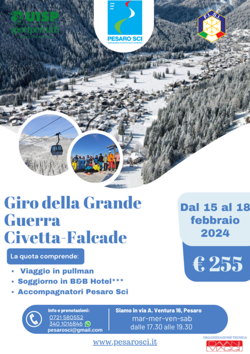 civetta falcade giro della grande guerra