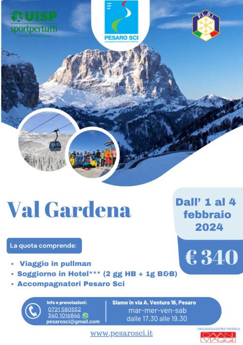 val gardena con pesaro sci